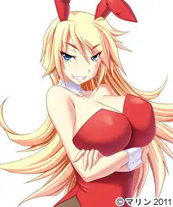 给予主人公发情相机的谜之金发爆乳兔女郎
萨拉 CV:桜川未央